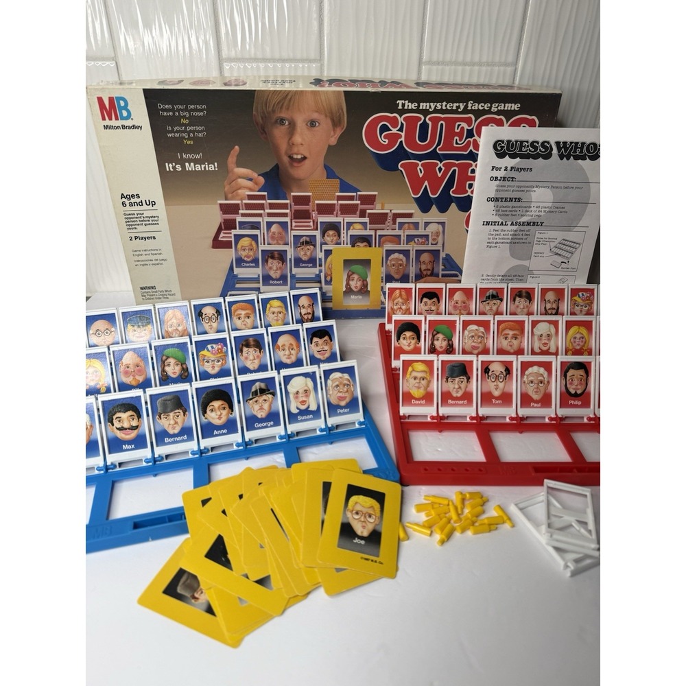 Guess Who ? Vintage 1991 Board Game Milton Bradley COMPLETE w/ Instructions EUC
